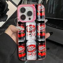 Fshion Dr-P-Peppers Drink Phone Case For IPhone 16,15,14,13,12,11,Pro,Max,Plus,Mini,XS,SE Anti Fall Pink Matte Hard Bumper.Christmas Accessories. - z3 - 查看 2