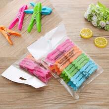 12/24/48pcs Colorful 73mm Plastic Spring Clips, Clothespins And Sock Clips, Back To School Essential, Great For Drying Clothes, Towels And Socks (Random Colors) - Multicolor - View 6