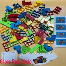 Stapelleksak för stresslindring i slumpmässig färg, Fidgetleksak för kontorsbord, Balanserande byggklossar, Roligt stapelspel - Multifärgad - Visa 9