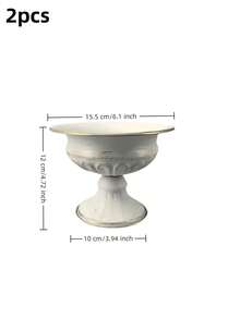 2pcs 6.7 Inch Tall Gold Metal Vases, Elegant Wedding Centerpiece Decor - Trumpet Vases, Suitable For Wedding Party Decoration, Dining Table Centerpiece