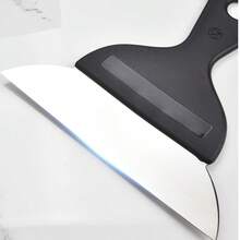 1pc Chocolate Scraper, Cream Scraper, Baking Scraper, Cake Spatula, Pizza/Pancake/Teppanyaki Spatula, Dough Cutter - Black - View 5