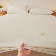 1 cearșaf cu elastic, lenjerie de pat, protecție pentru saltea, husă de pat, buzunar adânc, doar cearșaf, fără față de pernă, rezistent la praf, lenjerie de pat moale și confortabilă pentru dormitor, lavabilă la mașină
