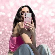 1 pieza Funda compatible con Samsung Galaxy A56 A36 A16 S25FE, color rosa, compatible con atracción magnética, transparente, degradado magnético brillante, deluxe, electrochapada, de TPU suave, con protección completa para la lente de la cámara, adecuada para la serie A y la serie S - Rosa - Ver 6