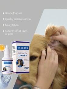 Pet Ear Care Solution, Gentle Daily Cleaning For Cat & Dog Ear Odor