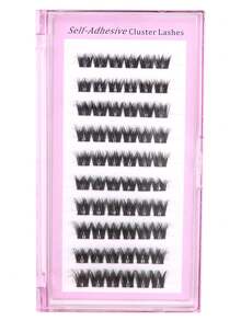 10 Reihen 60 Büschel D-Curl Vorverklebte Büschel DIY Wimpern Y-förmiges Klebband Vorverklebte Wimpern Aufklebe-Wimpern Vorverklebte Wimpern 12-16MM Wimpern Selbstklebende Büschel-Wimpern Ohne Kleber Wimpern Make-up Zuhause Wimpernverlängerung D-Curl Wimpern Büschel-Wimpern mit Pinzette - Schwarz - Übersicht 2