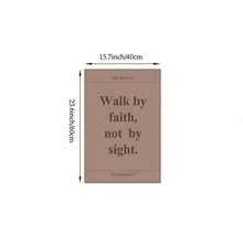 Tranh treo tường khổ 1/3 màu cà phê sữa, chủ đề Thiền định, kèm câu Kinh Thánh | Trang trí tôn giáo hiện đại, phù hợp cho phòng ngủ, phòng khách hoặc văn phòng, tranh Kinh Thánh tối giản, quà tặng cho phái nữ, không khung. - Nhiều màu - Xem 20