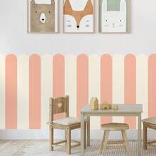 Multi-Color Vertical Striped Curved Wallpaper, Suitable For Children's Room, Living Room And Other Home Decor, Waterproof Self-Adhesive, Can Be Directly Pasted - Multicolor - View 10