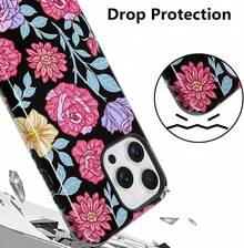 Case Designed For IPhone 17 16 15 14 13 12 11, Abstract Color Splash Pattern[Compatible With MagSafe] Hard PC+ Soft TPU Heavy Duty Shockproof Drop Protective Women Girls Phone Case - White - View 4