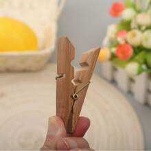 High-Quality Walnut Wood And Bamboo Clothespins. Windproof Clothespins. Suitable For Drying Clothes And Socks. Also Suitable For Jewelry. - Multicolor - View 4