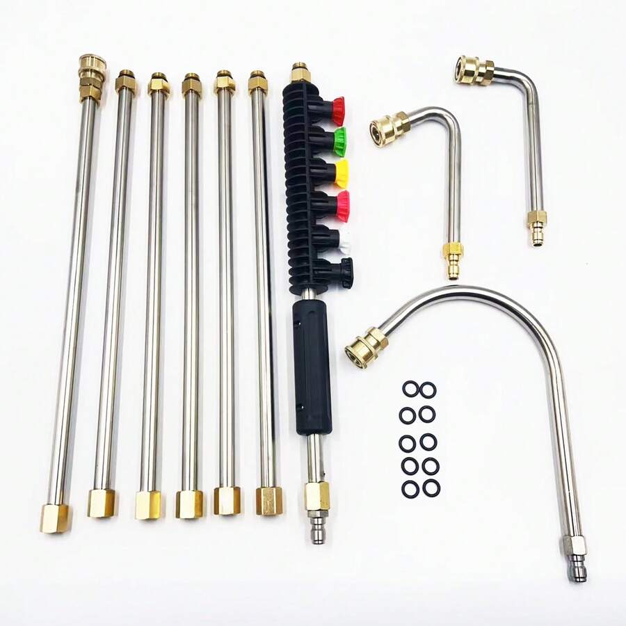 Pressure Washer Wand 10-Pack - Power Washer Extension Lance With 6 Nozzle Tips - Multicolor - View 1