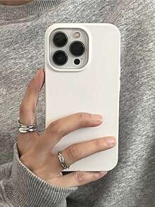 Solid Color Plain Material Fashion TPU Vintage White Solid Color Soft TPU Phone Case Compatible With IPhone 17 Pro Max/17 Pro/17/17 Air Spring Gift - Beige - View 2