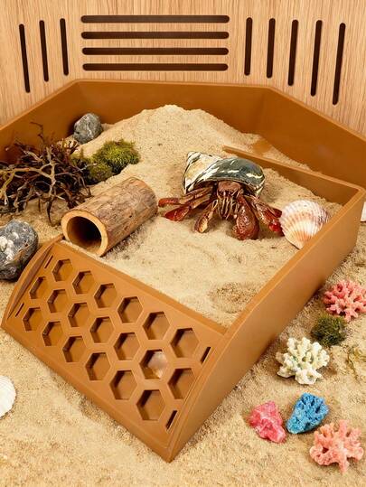 Hermit Crab Pool With Ramp | Hermit Crab Tank Decor Water Bowl | Hermit Crab Decoration Accessories Supplies Toys Ornaments | Hermit Crab Habitat Enrichment Toy (Interesting Gift For Pets)