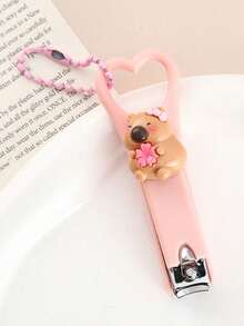 可爱的卡通水豚指甲钳，带有花瓣、兔子、水杯和水果图案，小巧可爱，迷你指甲钳，防溅可折叠指甲钳，水豚指甲钳，小巧便携，无论是在工作、学校、购物、在家还是旅行，都不占空间。 - 彩色 - 查看 14