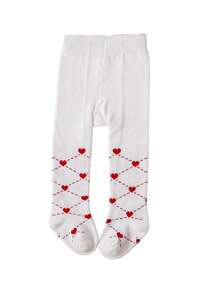 1pc Baby Girls' Heart Pattern Tight Leggings, Sweet Style, Suitable For Newborn Photo Shoot, Holiday Party Wear - White - View 7