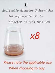 20 Pack Large Non-Slip Chair Feet Covers With Felt - Clear Silicone Floor Protectors For Restaurants, Hotels And Cafes - Multicolor - View 15