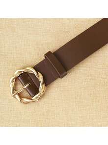 3pcs Women's Fashion Elegant Leather Belt Set, Suitable For Dresses, T-Shirts, Casual Pants, Daily, Office, Commute