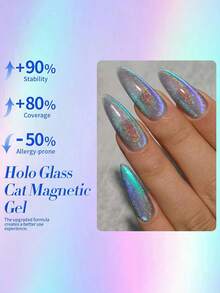 BORN PRETTY 10ml 彩虹极光猫眼磁性凝胶指甲油 HEMA TPO 无晶莹流动 可轻松卸除 UV LED DIY 沙龙指甲油 - 彩色 - 查看 4