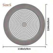1pc Stainless Steel Bathtub Drain Filter, Shower Drain Cover, Sink Strainer, Suitable For Bathroom, Pool, Kitchen, Home Supplies, Kitchen Accessories, Bathroom Decor, Home Tools, Sink Filter (Random Size Shipped) - Grey - View 9