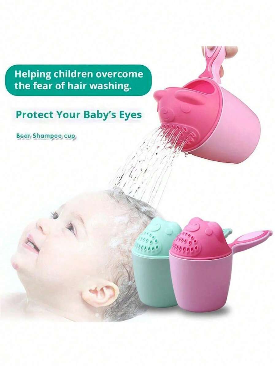 1pc Cartoon Shampoo Cup, Baby Shower Head, Children's Bathing & Hair Washing Assistant, Prevents Kids From Fearing Hair Washing, Cute Shampoo Cup Also Can Be Used As Toothbrush Cup (Random Style)