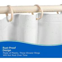 KN61224 Shower Rings, 12 - Pack - Crema - Ver 5