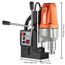 Taladro magnético de 980 W con diámetro de perforación de 1-1/3 pulgadas (35 mm) Máquina de taladrado magnético 2700 LBS Fuerza magnética Sistema de perforación magnética 680 RPM Taladro magnético eléctrico portátil - Naranja - Ver 10
