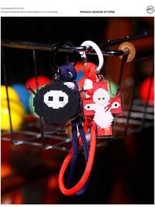 Classic Mecha Anime Series Collectible Merchandise - Asuka/Ayanami/Shinji/Kaworu/ Unit-01 Popular Character Themed Metal Keychain Pendant, Detailed Engraved Badge, Accessory For Backpack, Keyring, Phone Strap, Anime Gifts - Multicolor - View 9