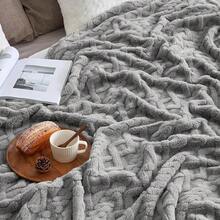 Wool Blanket - Soft, Lightweight And Cozy Flannel Blanket, Women's Warm Decorative Blanket, Suitable For All Seasons, Portable Throw Blanket For Outdoor, Camping, Sofa, Bed, Car, Etc. - Grey - View 5