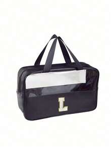 1 túi đựng đồ vệ sinh cá nhân đa năng bằng PVC, túi đựng mỹ phẩm PVC trong suốt, túi trang điểm dung tích lớn, túi trang điểm tự thiết kế chữ cái, túi đựng đồ du lịch chống thấm nước, túi đựng mỹ phẩm du lịch tối giản có họa tiết chữ cái, thích hợp đựng mỹ phẩm, nước hoa, đi biển, đi học, phòng tắm, các lễ hội, Ngày của Mẹ, Giáng sinh. Món quà tuyệt vời dành cho mẹ, gia đình và bạn bè. - Nhiều màu - Xem 29