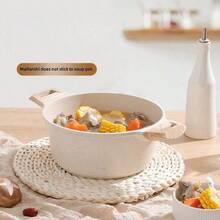 不粘陶瓷炊具套装,不粘陶瓷炊具,健康锅具和煎锅,烹饪锅,厨房烹饪锅,带耐热手柄,带盖陶瓷不粘砂锅,白色花岗岩涂层,不含PFOS/PFAS,厨房烹饪套装,带耐热手柄,白色花岗岩涂层 - 彩色 - 查看 8