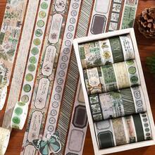 18 Rolls Washi Tape Set Crafts And Journaling Vintage Floral Tape Scrapbooking Supplies Washi Tape Journaling Decorative Tape Crafts - Botany Imprint - View 4