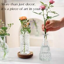 Glass Bud Vase Set Of 30 - Small Vases For Flowers In Bulk - Assorted Vintage Crystal Vases For Flowers Table Centerpieces Clear 30 Pcs - Clear - View 2