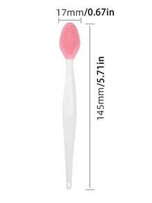 1个二合一洁面刷，柔软硅胶洁面刷，软毛洁面刷，双面洁面工具，面部去角质毛孔深层清洁刷，双面手动按摩深层清洁毛孔洁面刷，用于按摩、护肤卸妆、美容护肤工具、洁面工具、个人护理清洁工具、浴室小工具 - 彩色 - 查看 8