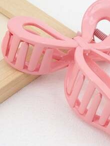 1 pieza Pinza de plástico para el cabello con lazo de cinta rosa para uso diario de las mujeres, accesorios rosas, clips para el cabello del Día de San Valentín, accesorios para el cabello, pinzas para el cabello, sujetadores para el cabello, accesorios con lazo, artículos escolares, accesorios para el cabello de otoño e invierno para mujeres para atuendos de vacaciones, regalo de accesorios del Día de San Valentín para mujer - Rosa - Ver 10
