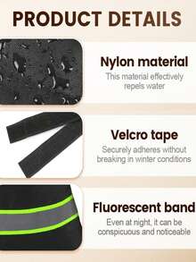 1pc Reflective Faucet Frost Cover With Reflective Warning Sign. The Reflective Strip Enhances Visibility At Night. The Drawstring Design Can Fit Tightly On The Faucet, Suitable For Outdoor Gardens, Home Balconies, And Other Areas. - Medium Size With Reflective Material - View 6