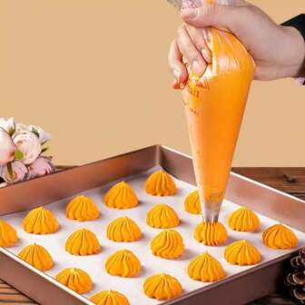 20pcs/100pcs Transparent Piping Bags, Thickened Piping Bags, Disposable Piping Bags Suitable For Cupcake Decoration, Baking Cake Decorating Tools (Random Style), Back To School Season