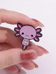 Cute Cartoon Salamander Shaped Enamel Brooch, Clothing Accessories Or Women's Packaging Accessories, Student Backpack Badges, Jacket Accessories, Fun Birthday Gifts - Multicolor - View 5
