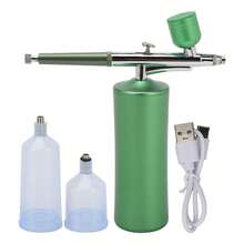 Facial Oxygen Injector Deep Moisturizing USB Rechargeable Handheld Face Water Sprayer with 3 Bottles Green - Verde - Ver 1