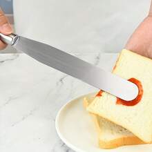 Dụng cụ làm mịn kem phủ bánh và cạo trang trí bánh bằng thép không gỉ - Dụng cụ làm mịn kem phủ bánh đa năng với tay cầm hình bầu dục, thìa làm bánh chống dính để làm mịn kem, cắt tỉa và trang trí - Bền bỉ, dụng cụ làm bánh thiết yếu, kích thước 6/8/10/12 inch, vật dụng cần thiết và quà tặng làm bánh cho việc trang trí bánh, làm bánh ngọt, phụ kiện nhà bếp. - - - Xem 7