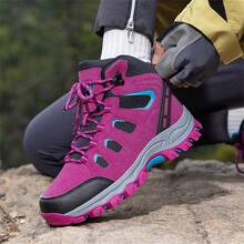 Women's Outdoor Sports Shoes, Fashionable Ladies Hiking Shoes, Durable, Comfortable, Non-Slip, Breathable High-Quality Outdoor Women's Sports Shoes, Round Toe Lace-Up, Lightweight, Wear-Resistant, Anti-Collision, Hiking Travel Shoes For Women
