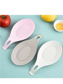 2pcs Portable Heat-Resistant Spoon Rest, Easy To Clean And Space-Saving, Suitable For Rental Kitchen/Dorm Cooking/Home Stove, Heat-Resistant Kitchenware Storage Accessory, Essential For New Tenants In Graduation Season - Multicolor - View 6