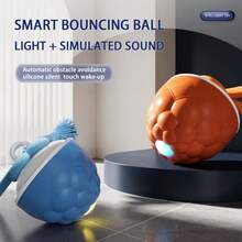 Interactive Dog Toy, Touch Sensing Moving Dog Ball, Automatic Rolling Ball Toy (Suitable For Puppies/Medium Dogs), Sound-Emitting Rolling Fun Ball, Durable Chew Toy, USB Rechargeable, Indoor Pet Rolling Game, Suitable For Small/Medium Dogs, Relieve Boredom And Stimulate Chewing Interest - Multicolor - View 2