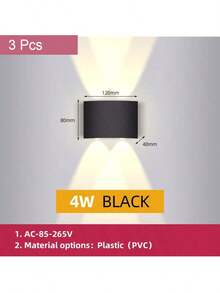 CANMEIJIA 室内LED壁灯，家居装饰多光源壁灯，户外防潮卧室照明壁灯，护眼柔光暖光，AC85-265V，适用于阳台/楼梯/楼梯间/室内/花园/客厅/浴室/厨房/卧室/走廊/过道