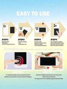 3pcs/1pc Silicone Phone Anti Slip Suction Cup Silicone Suction Cup Self-Adhesive Tape Suction Cup Sticker Phone Anti Slip Sticker Mobile Power Supply Back Sticker Suction Cup Double-Sided Suction Cup Holder - Multicolor - View 10