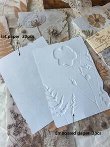 1 Pack Of 23 Sheets Embossed Autumn Leaf Decorative Paper, Suitable For Journaling, Scrapbooking And Crafts - Multicolor - View 5