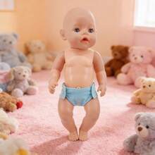 1/2/3/4/5片装随机图案娃娃尿布，适合16~18英寸的婴儿娃娃，毛绒娃娃配件，易于穿脱的按扣式娃娃内裤，各种可爱的卡通图案，是送给男孩女孩的生日或节日礼物。