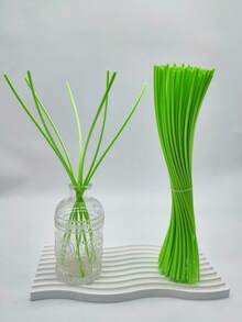 Bộ 25/50 que khuếch tán tinh dầu dạng sóng cong, màu đỏ/hồng/xanh lá cây, dùng trang trí nhà cửa, tự làm tinh dầu thơm. - Nhiều màu - Xem 15