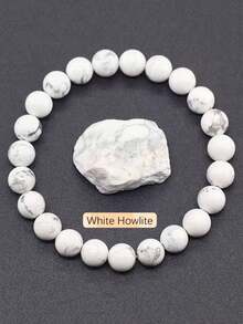 8mm Sunstone & Agate Crystal Beaded Handmade Bracelet - Stone Bracelet - View 14
