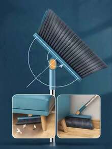 一套家用扫帚和簸箕，居家必备，可用于家具清洁、除尘，长柄地板清洁扫帚和簸箕套装，带旋转刷头，适用于房间装饰清洁、厨房清洁、公寓清洁，可清除灰尘和碎屑，适合家庭清洁、厨房清洁、家居用品、房间清洁、办公室清洁、开学季使用。 - 彩色 - 查看 5