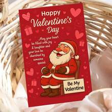 1 PIEZA Tarjeta de felicitación del Día de San Valentín con sobre, diseño festivo de amor con corazones y regalos, perfecta para amigos, colegas, seres queridos, celebración romántica de San Valentín - multicolor - Ver 5