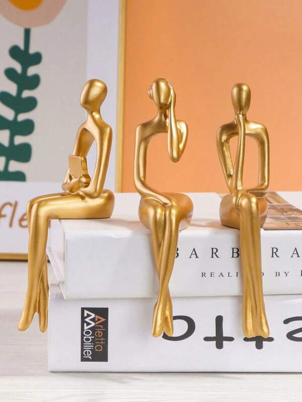 Abstract Reading Person Resin Sculpture, Suitable For Office Decor, Graduation Decor, Bedroom Decor, Birthday Gift, Room Decor, Teacher's Day Gift, Mother's Day Gift, Christmas Gift